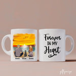 Couple & Cats on the Beach Personalized Mug - Name, skin, hair, cat, background, quote can be customized - Giftymize™️