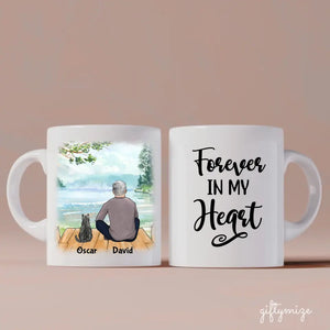Cat Dad Personalized Mug - Name, skin, hair, cat, background, quote can be customized - Giftymize™️