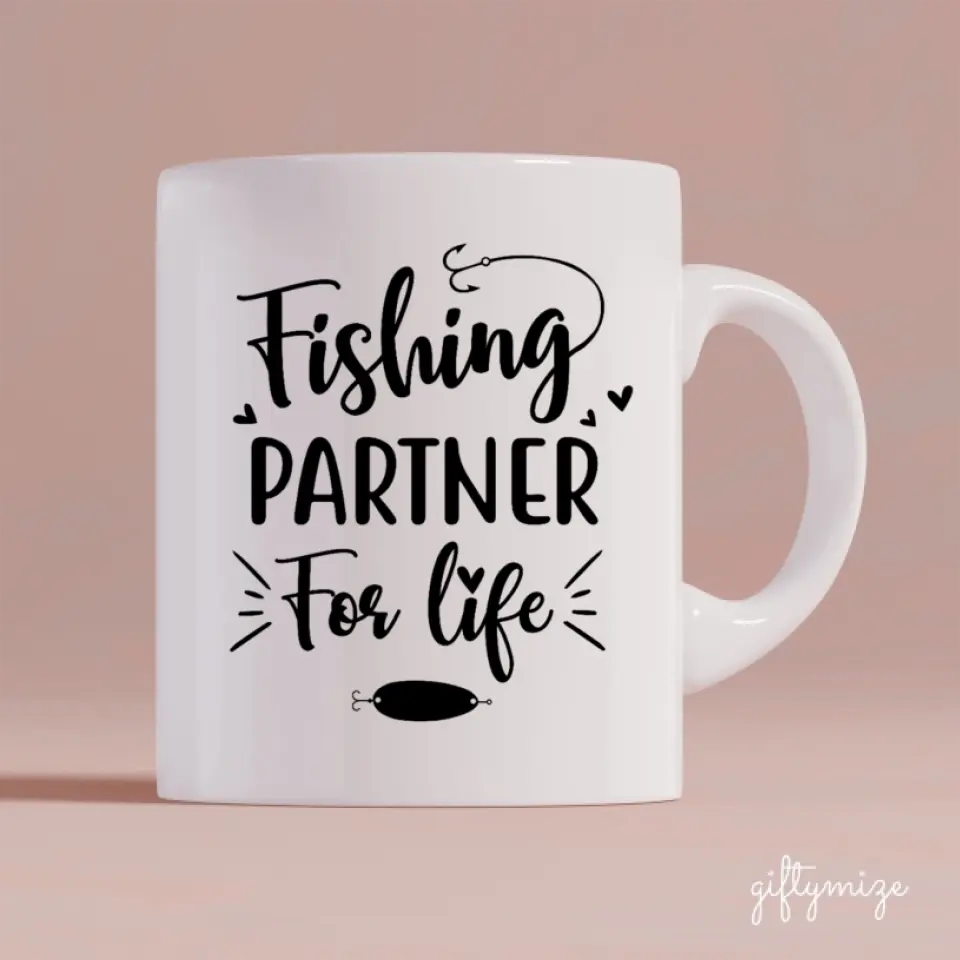 Fishing Woman and Dog Personalized Mug - Name, skin, hair, dog, background, quote can be customized - Giftymize™️