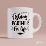 Fishing Woman and Dog Personalized Mug - Name, skin, hair, dog, background, quote can be customized - Giftymize™️