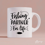 Fishing Woman with Cat and Dog Personalized Mug - Name, skin, hair, cat, dog, background, quote can be customized - Giftymize™️