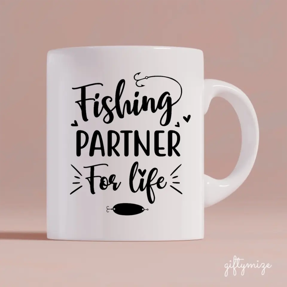 Fishing Woman and Cat Personalized Mug - Name, skin, hair, cat, background, quote can be customized - Giftymize™️