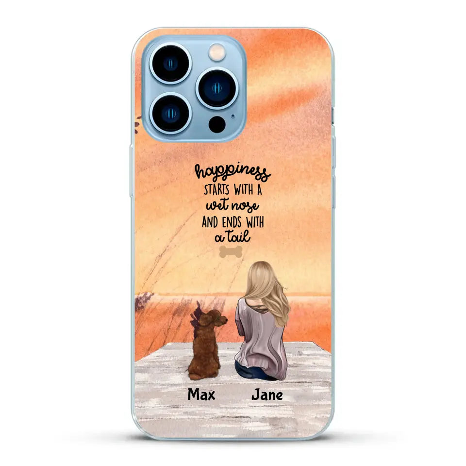 Girl and Dogs - Personalized Phone Case - Giftymize™️
