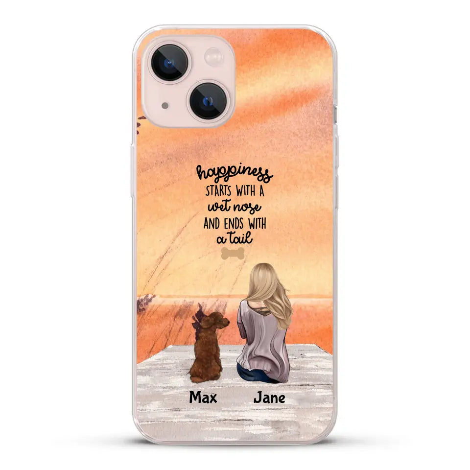 Girl and Dogs - Personalized Phone Case - Giftymize™️