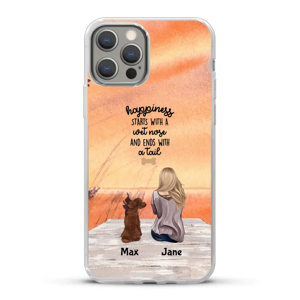 Girl and Dogs - Personalized Phone Case - Giftymize™️