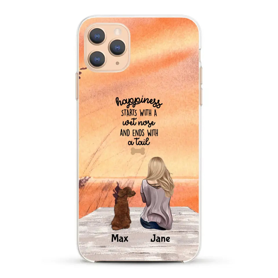 Girl and Dogs - Personalized Phone Case - Giftymize™️
