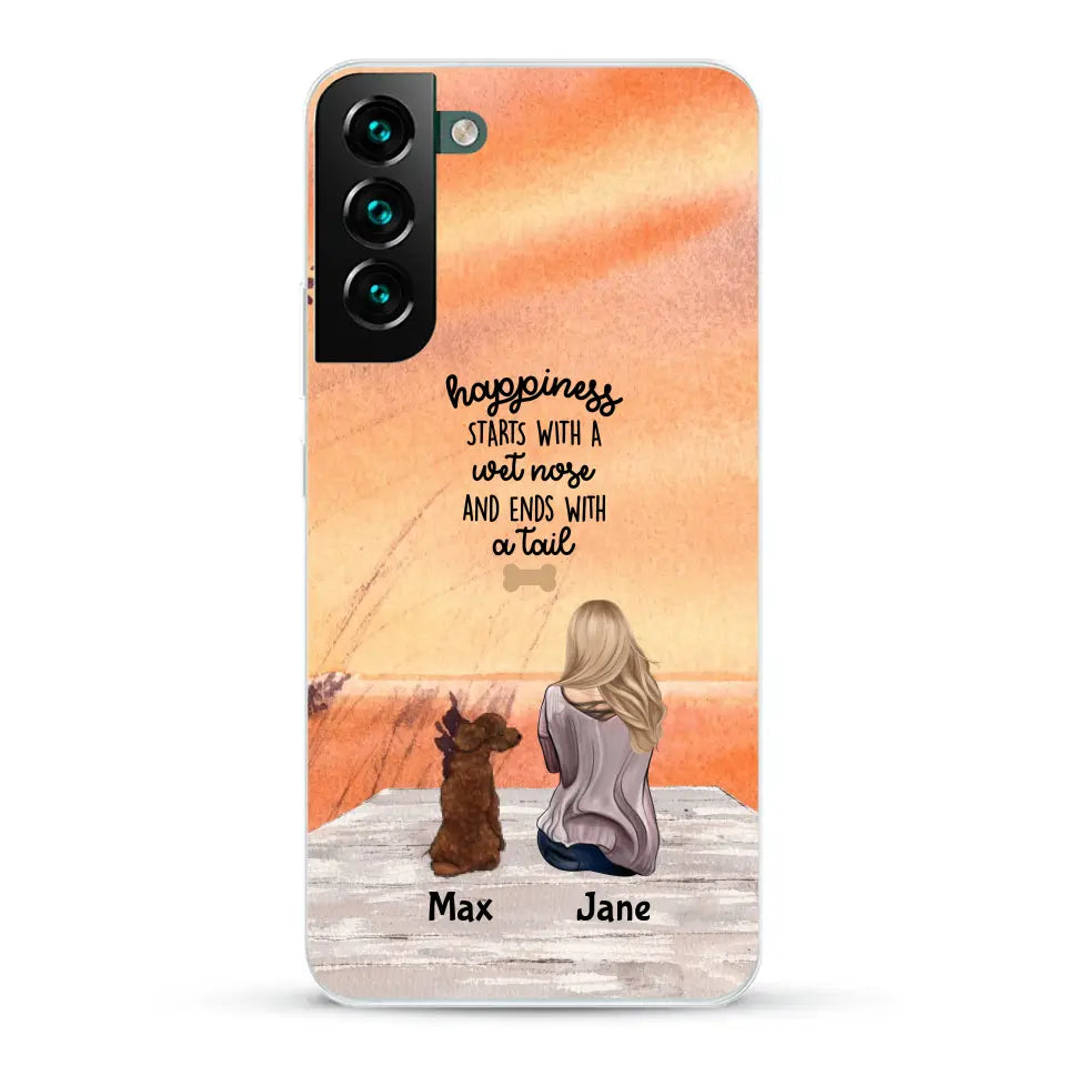 Girl and Dogs - Personalized Phone Case - Giftymize™️