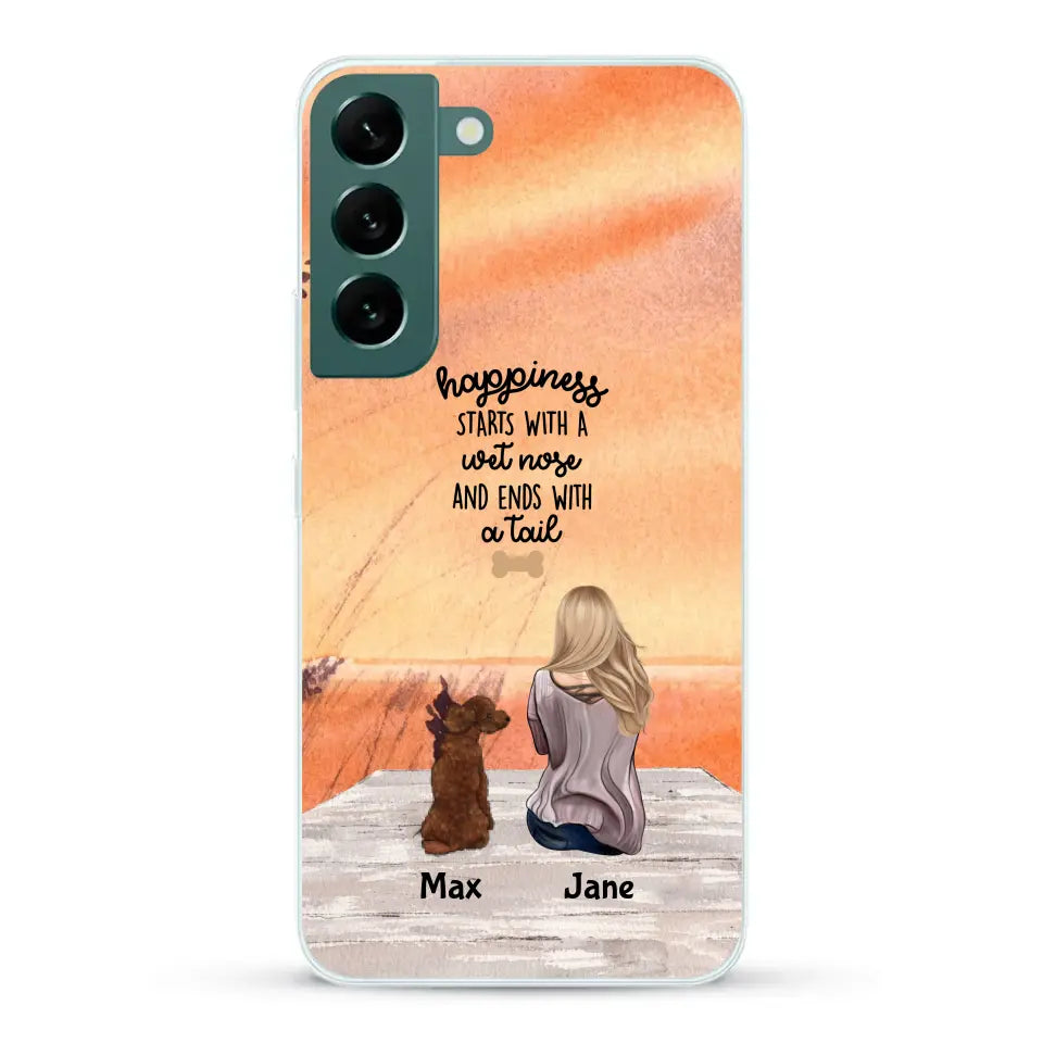 Girl and Dogs - Personalized Phone Case - Giftymize™️