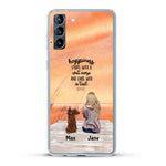 Girl and Dogs - Personalized Phone Case - Giftymize™️