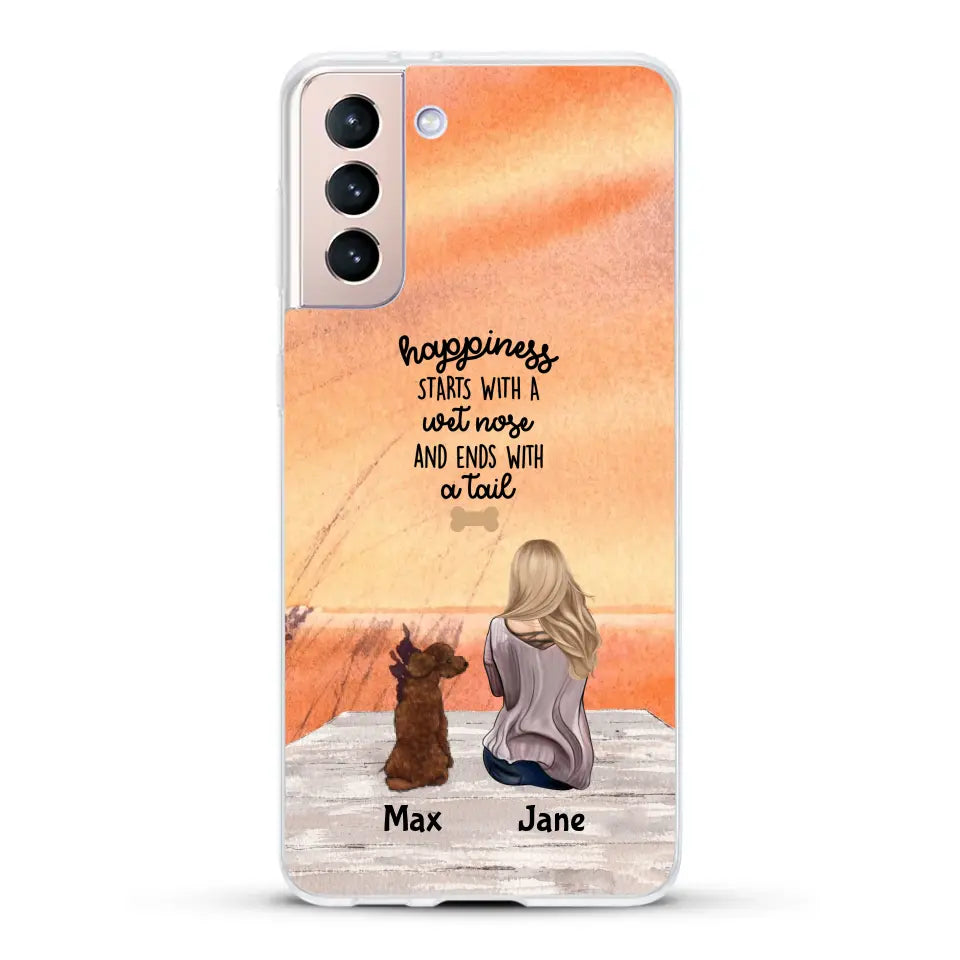 Girl and Dogs - Personalized Phone Case - Giftymize™️