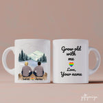 Male couple Personalized Mug - Name, skin, hair, background can be customized - Giftymize™️