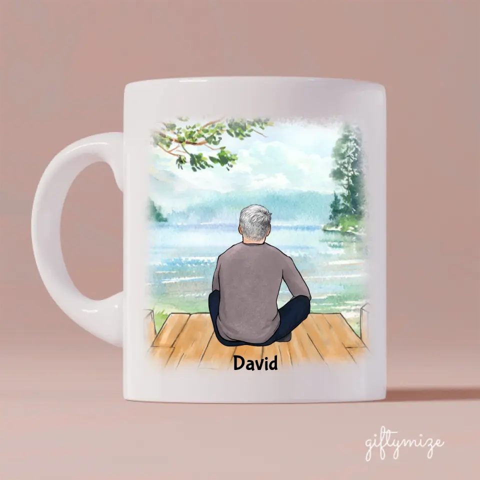 Father Personalized Mug - Name, skin, hair, background can be customized - Giftymize™️