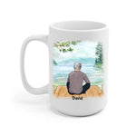 Father Personalized Mug - Name, skin, hair, background can be customized - Giftymize™️