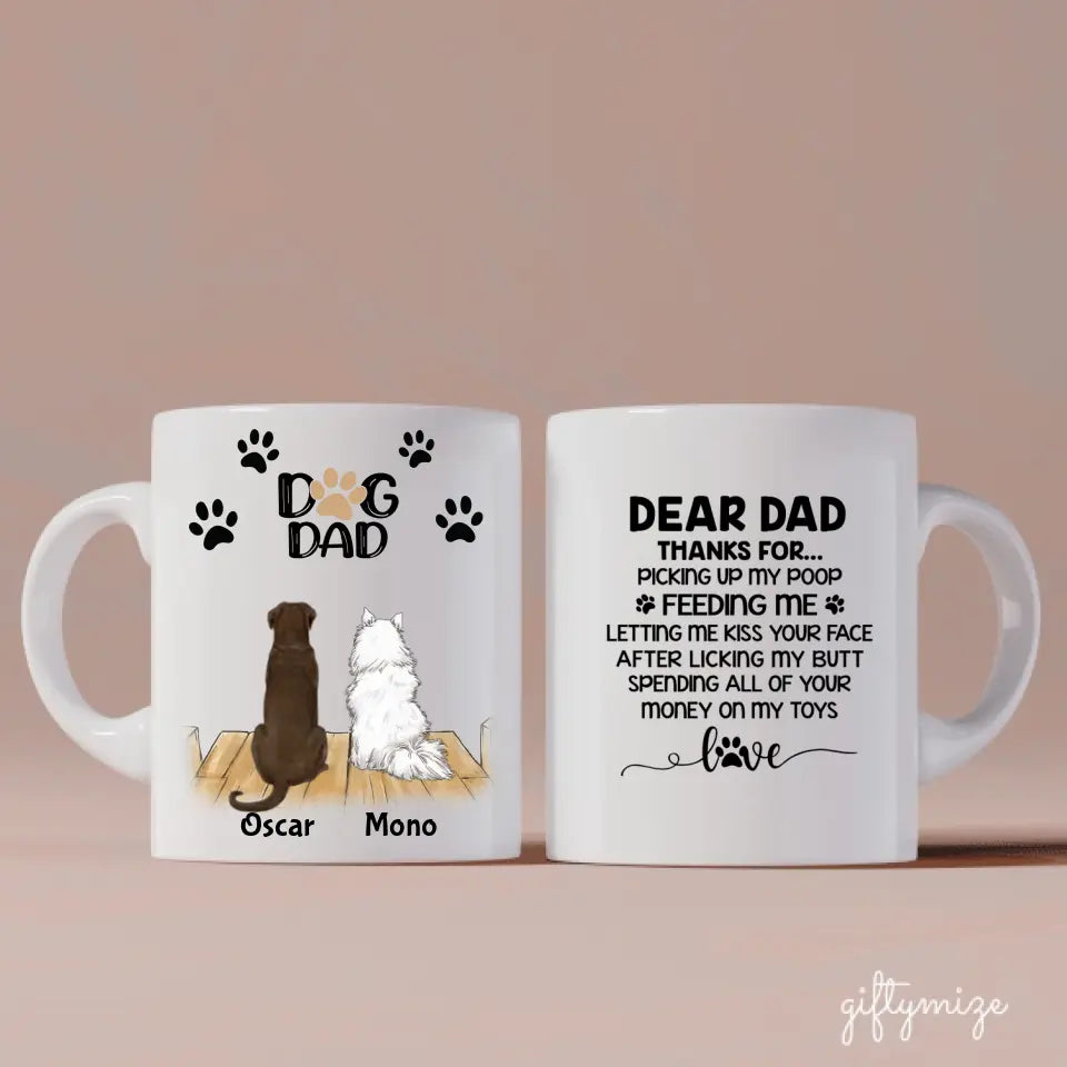 Adorable Dog Dad Personalized Mug