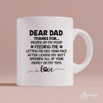 Adorable Dog Dad Personalized Mug - Name, dog, quote can be customized