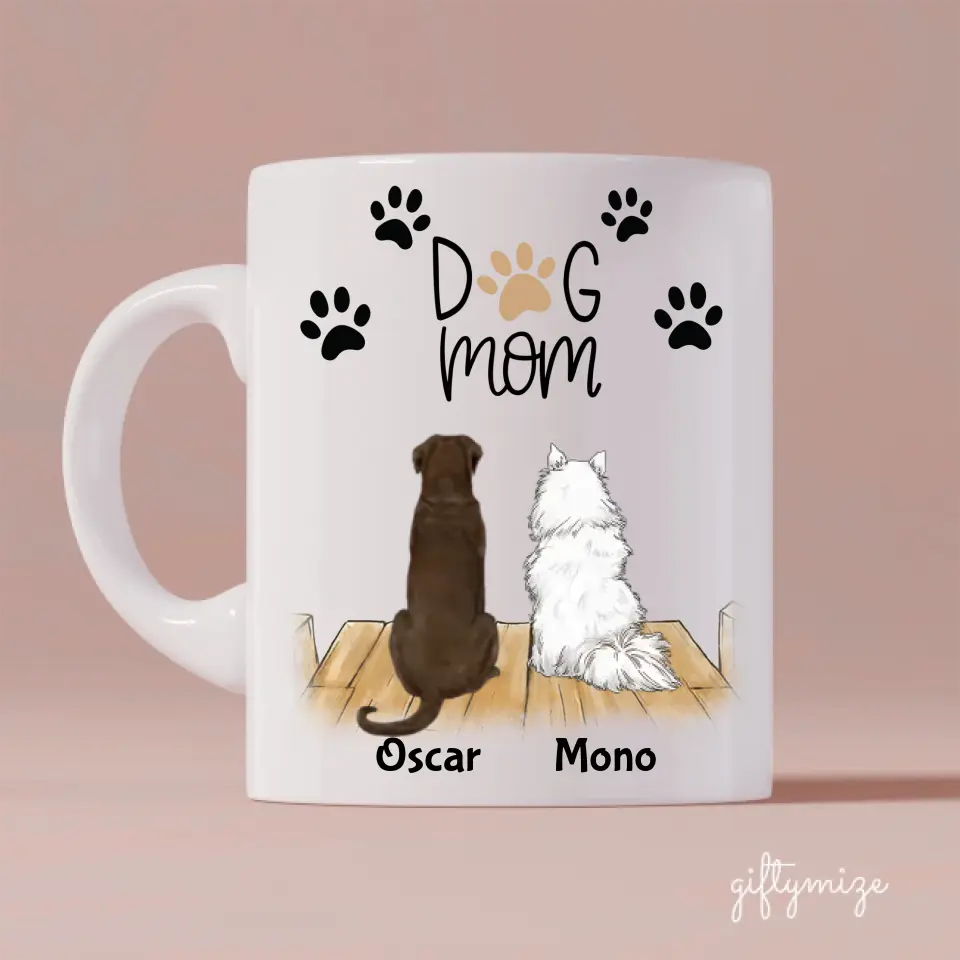 Adorable Dog Mom Personalized Mug - Name, dog, quote can be customized