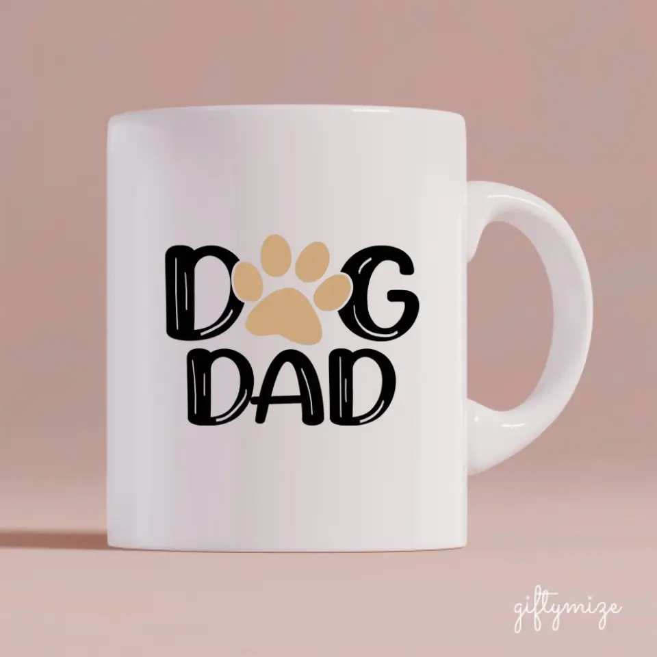 The Best Dog Dad Personalized Mug - Quote, name can be customized