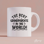 Dogs and Grandparents Personalized Mug - Name, skin, hair, dog, background, quote can be customized