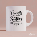 Hippie Sisters and Dog Personalized Mug - Name, skin, hair, dog, background, quote can be customized