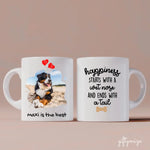 Dog Water Shape Upload Photo Personalized Mug - Photo, quote, name can be customized