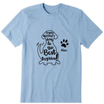 Happy Dog Mom Typographic Personalized T-Shirt - Name can be customized