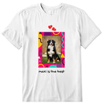 Dog Geometry Color Frame Personalized T-Shirt - Photo, text can be customized