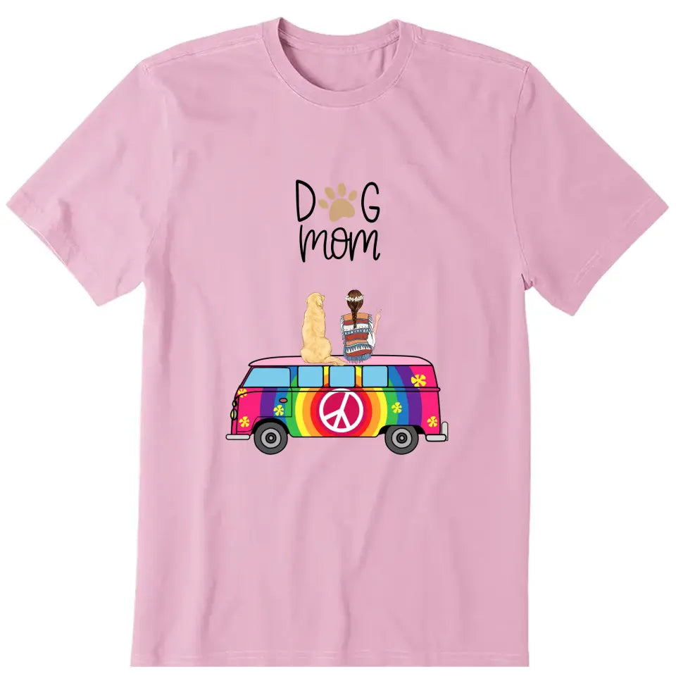 Boho Girl and Dogs Personalized T-Shirt - Skin, hair, dog, quote can be customized