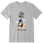 Dog Water Shape Upload Photo Personalized T-Shirt - Photo, quote, name can be customized - Giftymize™️