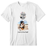 Dog Water Shape Upload Photo Personalized T-Shirt - Photo, quote, name can be customized - Giftymize™️