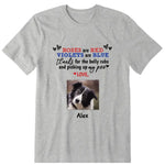 Rose Are Red Dog Quote Upload Photo Personalized T-Shirt - Photo, quote, name can be customized