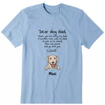 Dear Dog Dad Personalized T-Shirt - Dog, name can be customized