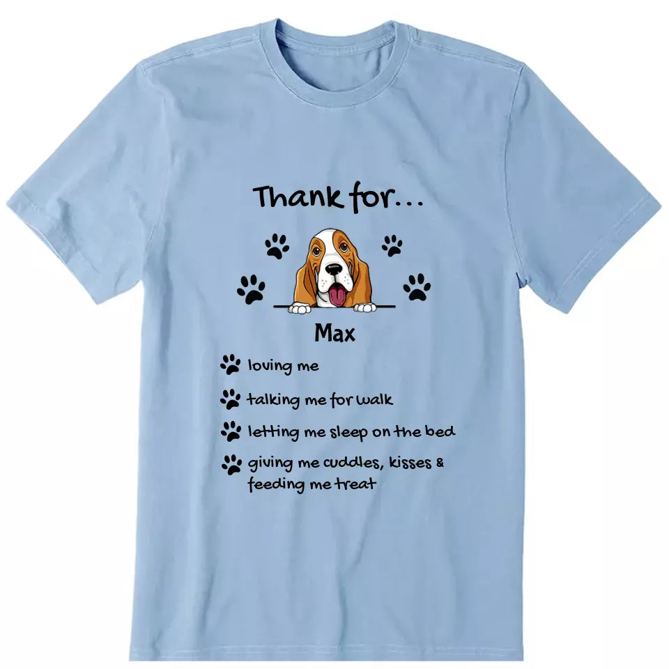 Grateful Dogs Personalized T-Shirt - dog, name, text can be customized