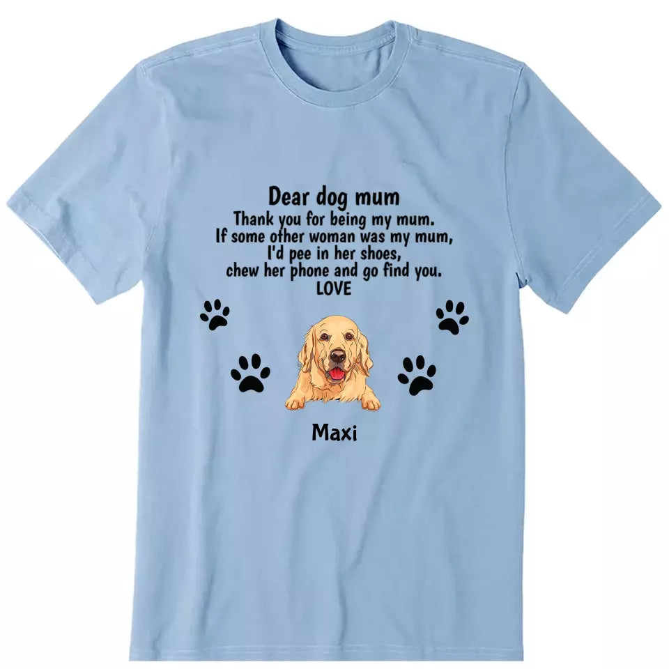 Funny Dog Mom Personalized T-Shirt - Dog, name, can be customized