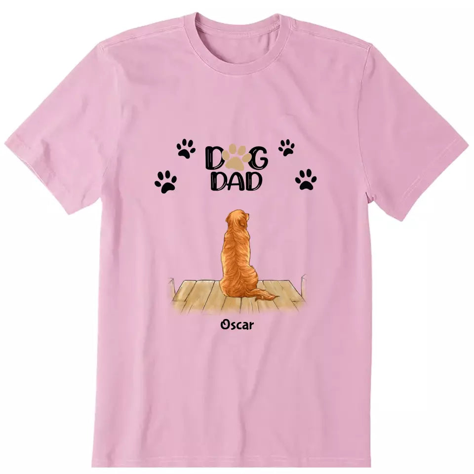 Adorable Dog Dad Personalized T-Shirt - Dog, name, quote can be customized