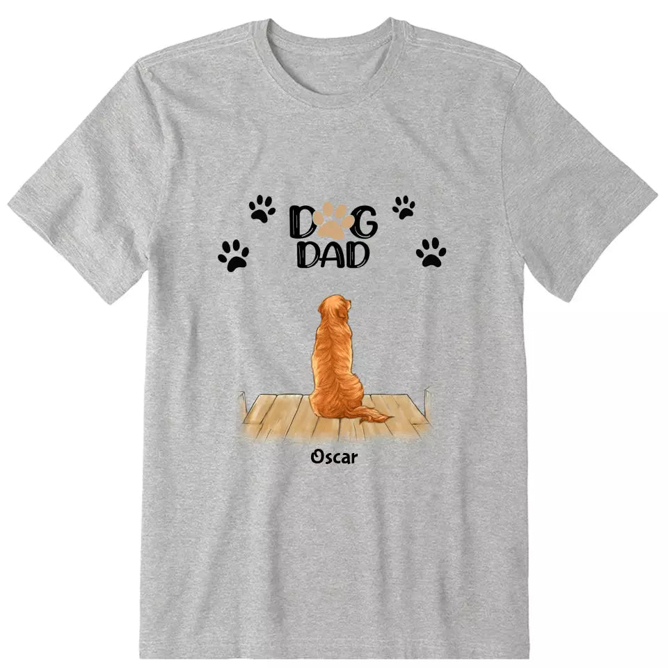 Adorable Dog Dad Personalized T-Shirt - Dog, name, quote can be customized