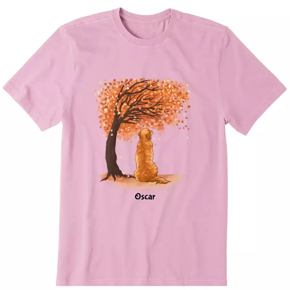 Dog Watching The Scenery Personalized T-Shirt - Dog, name, background can be customized