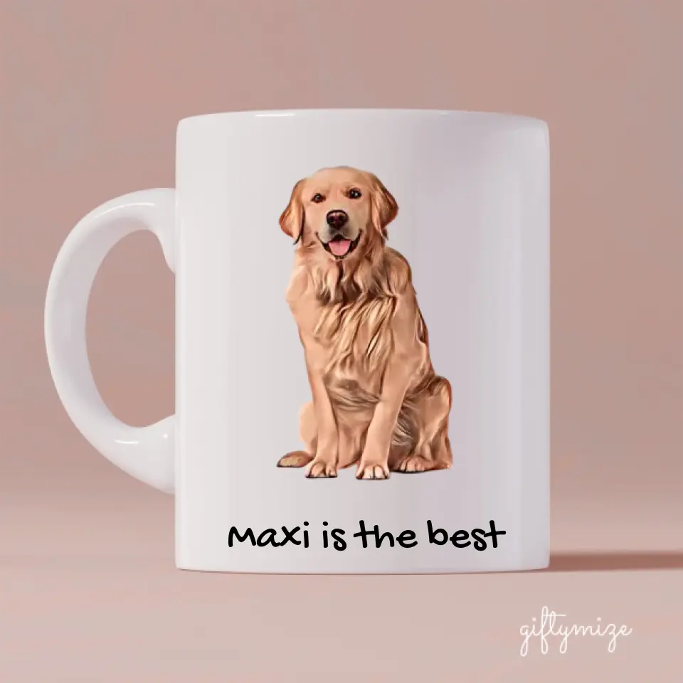 Beloved Dog Photo Upload Personalized Mug - photo, quote can be customized - Giftymize™️