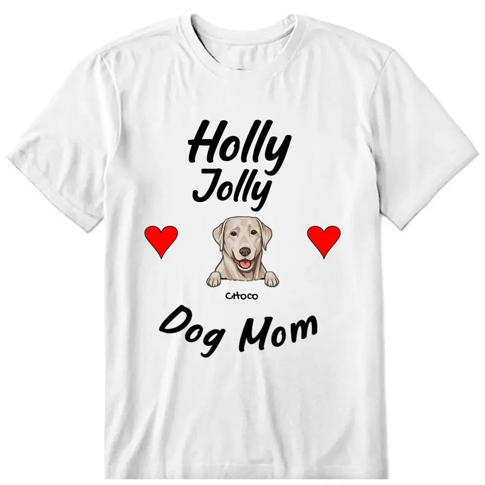 Jolly Dog Mama Personalized T-Shirt - Dog, name can be customized