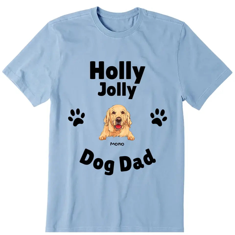 Jolly Dog Papa Personalized T-Shirt - Dog, name can be customized