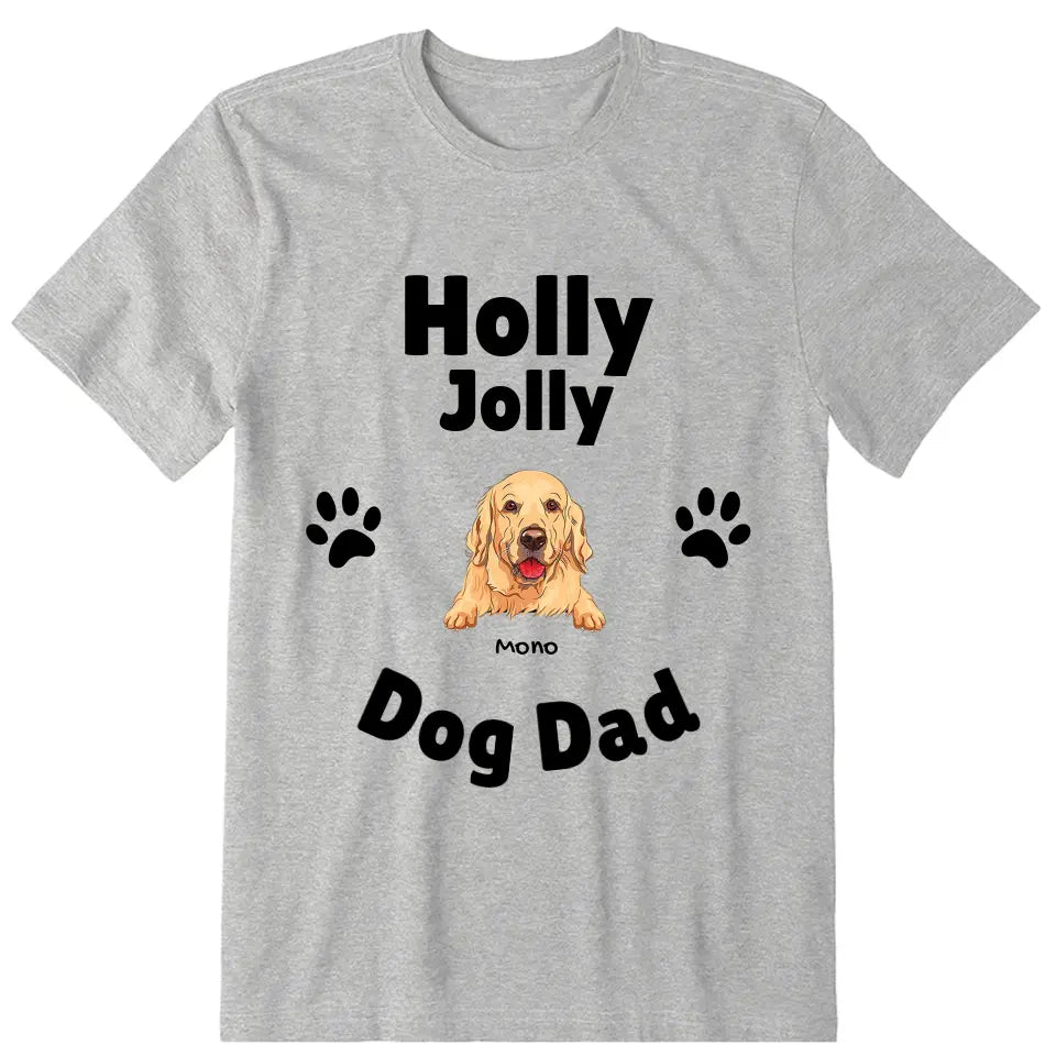 Jolly Dog Papa Personalized T-Shirt - Dog, name can be customized