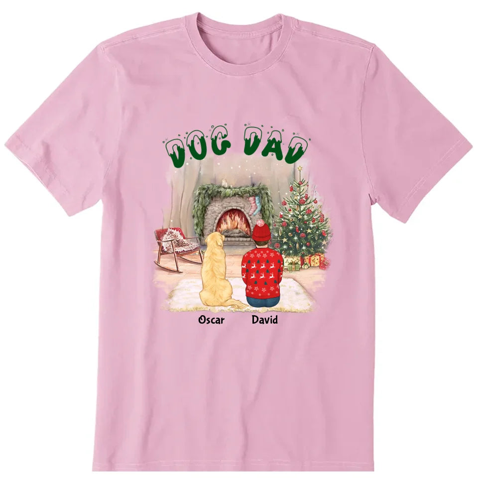 Christmas In House Dog Dad Personalized T-Shirt, Hoodie & Sweatshirt - Name, skin, hair, dog, can be customized