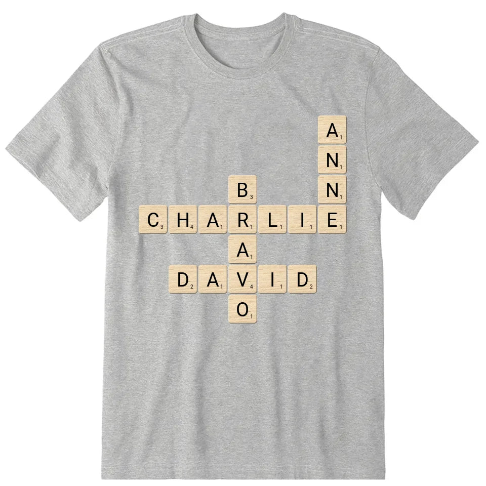 Funny Scrabble Puzzle Personalized T-Shirt, Hoodie & Sweatshirt - Name can be customized