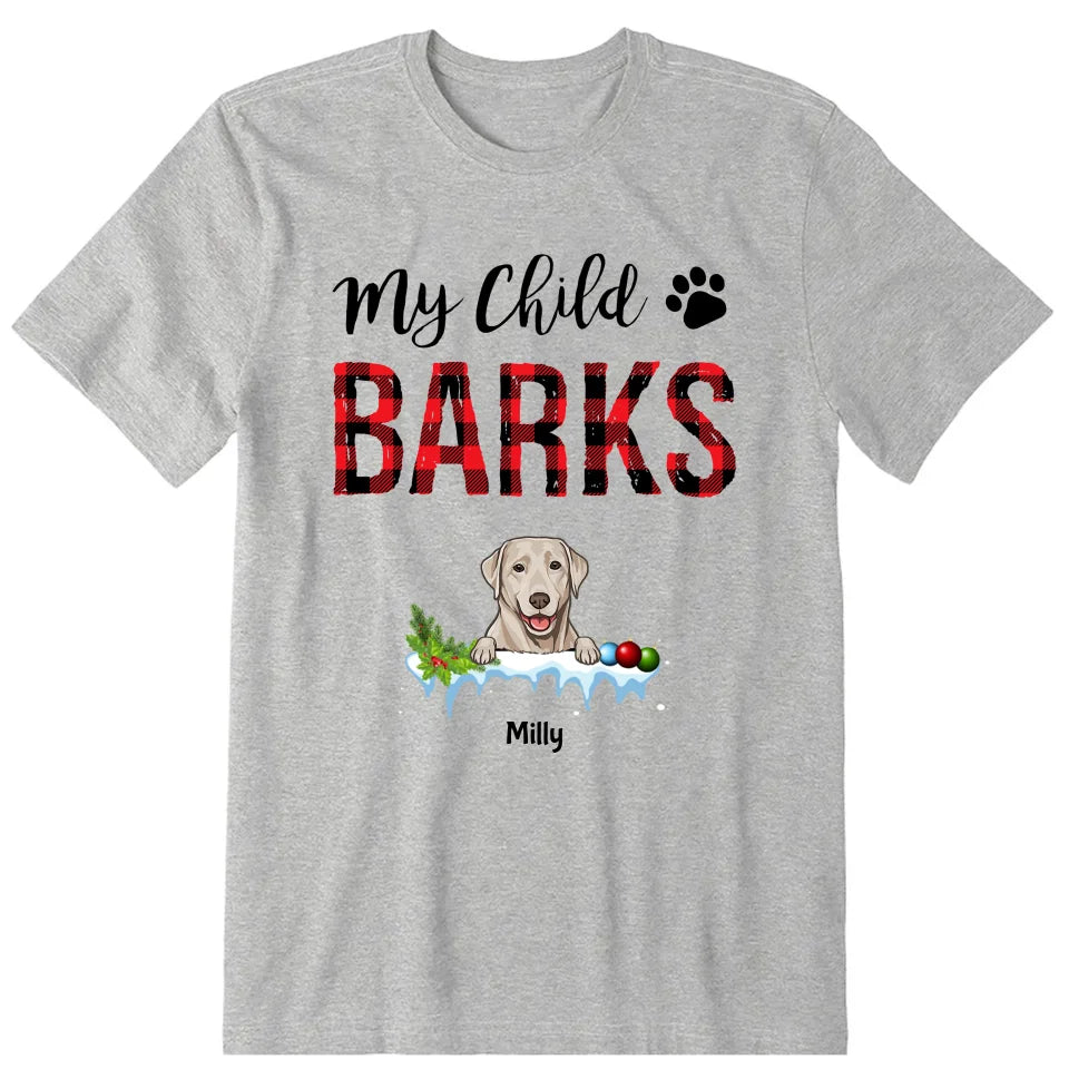 My Dog Bark Christmas Personalized T-Shirt, Hoodie & Sweatshirt - Name, dog can be customized