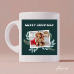 Merry Christmas Photo Upload Personalized Mug - Text, photo, quote can be customized