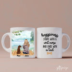 Girl and Dogs Personalized Mug - Name, skin, hair, dog, background, quote can be customized - Giftymize™️