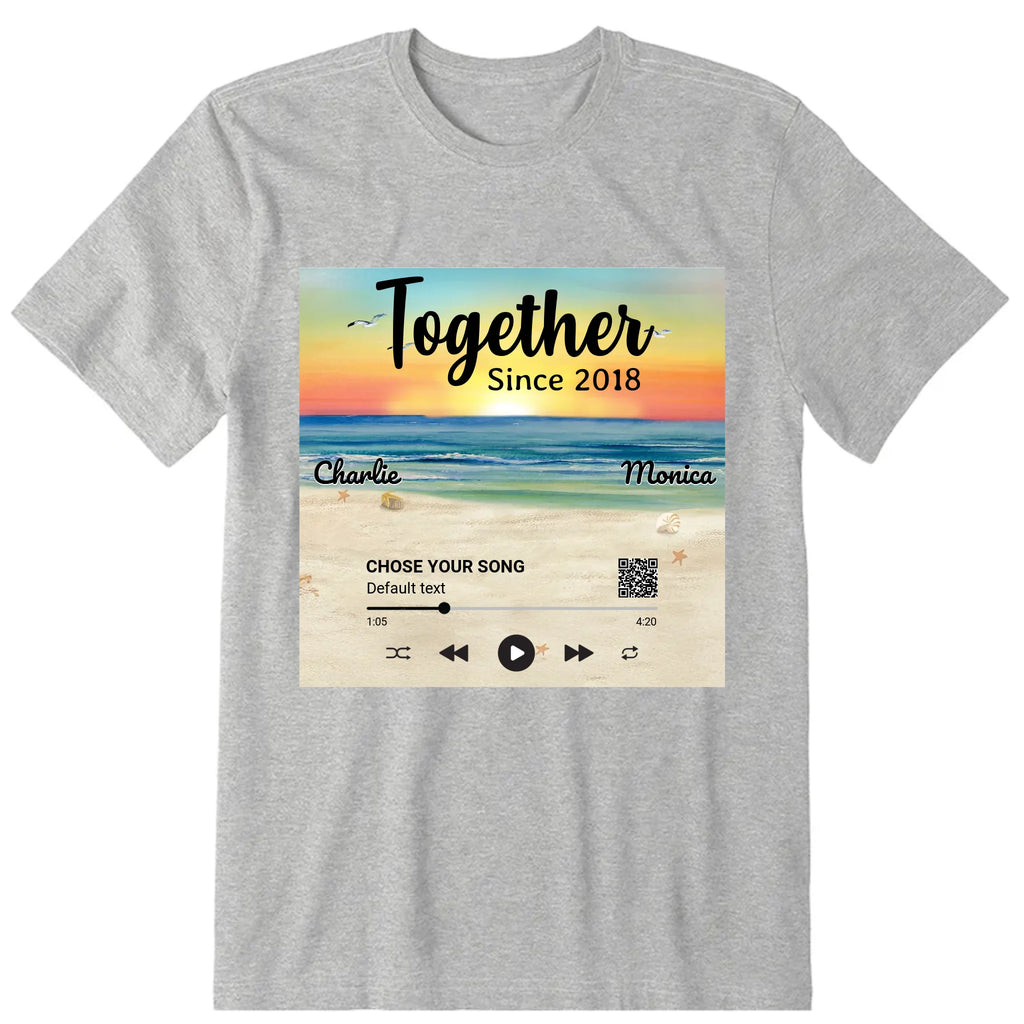 Together Since Song Search Personalized T-Shirt, Hoodie & Sweatshirt - Song, song name, artist name, duration can be customized