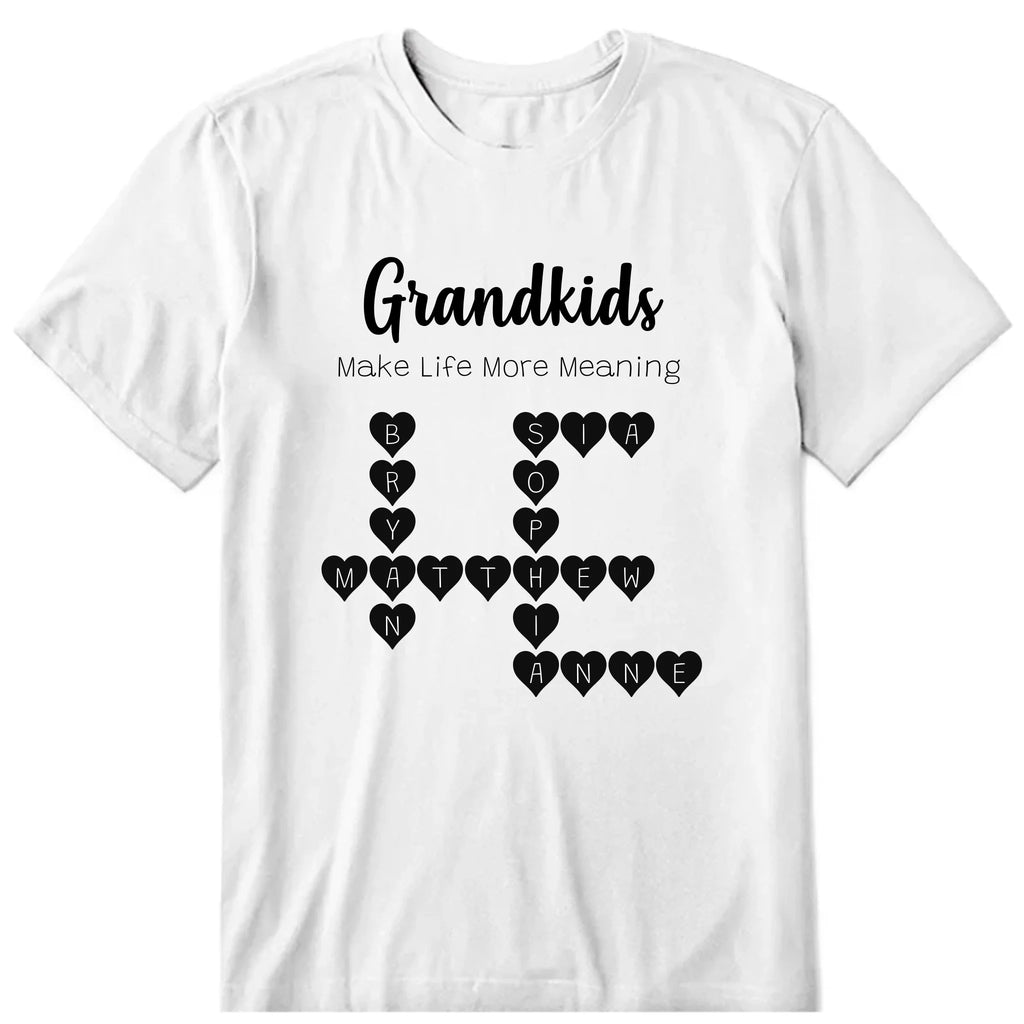 Show Love To Your Kids Crossword Puzzle Personalized T-Shirt, Hoodie & Sweatshirt - Puzzle, name, text, quote can be customized