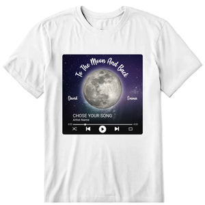 Moon Phase Couple Personalized T-Shirt, Hoodie & Sweatshirt - Moon phase, song, name, text can be customized