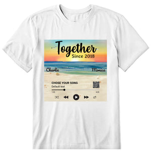 Together Since Song Search Personalized T-Shirt, Hoodie & Sweatshirt - Song, song name, artist name, duration can be customized