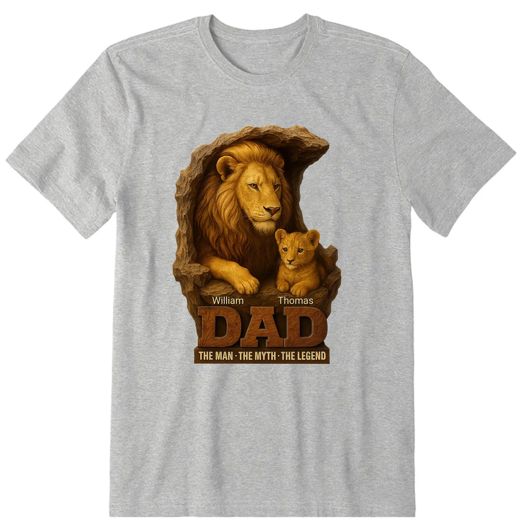 Lion Dad And Kids Personalized T-Shirt, Hoodie & Sweatshirt - Name can be customized